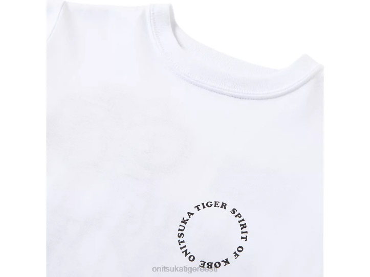 lapsed päris valge Onitsuka Tiger graafiline tee Riietus 4FRB679