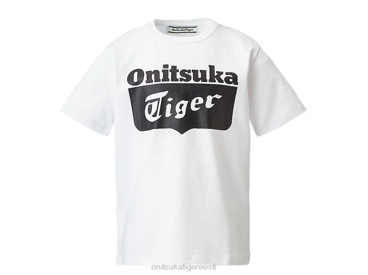 lapsed päris valge / jõudlusmust Onitsuka Tiger logoga tee Riietus 4FRB669