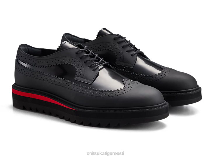 mehed must/klassikaline punane Onitsuka Tiger brogue kingad 4FRB371