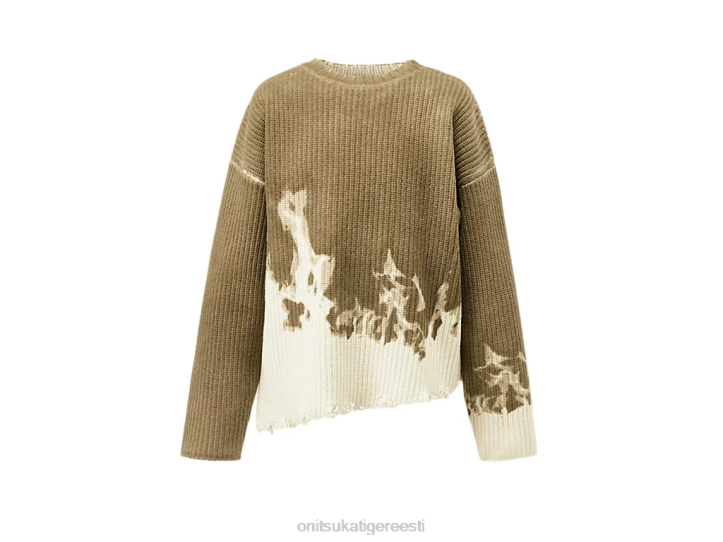 mehed khaki/valge Onitsuka Tiger kootud top Riietus 4FRB428