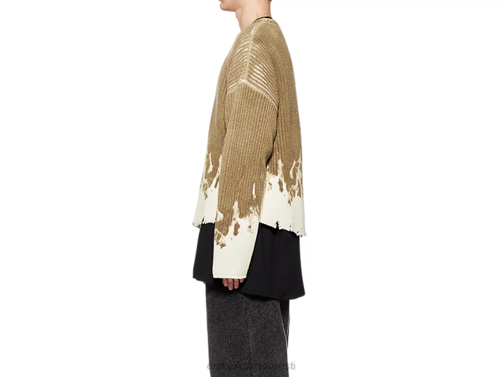 mehed khaki/valge Onitsuka Tiger kootud top Riietus 4FRB428