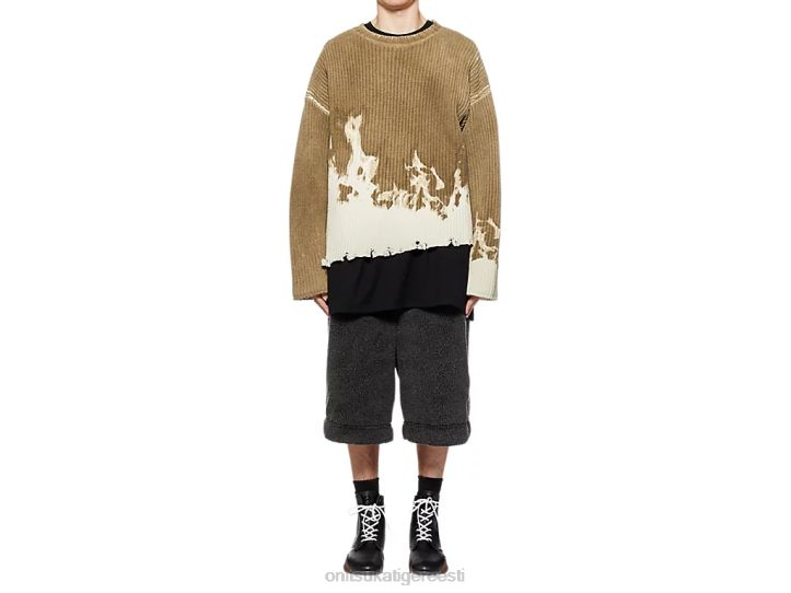 mehed khaki/valge Onitsuka Tiger kootud top Riietus 4FRB428