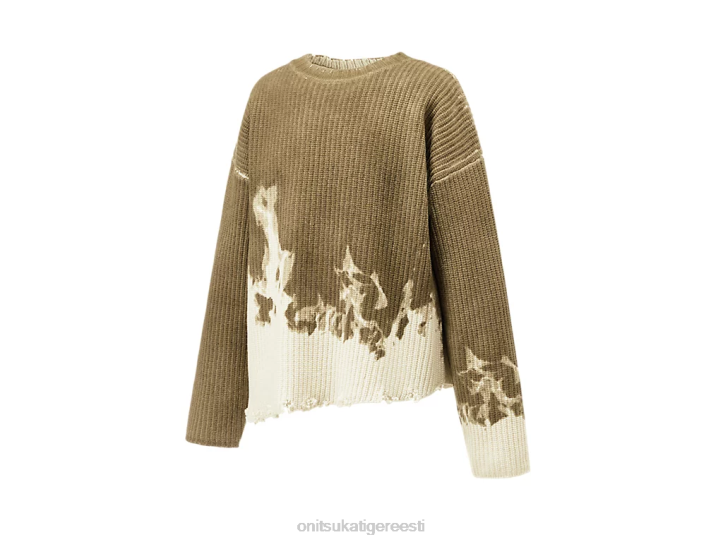 mehed khaki/valge Onitsuka Tiger kootud top Riietus 4FRB428