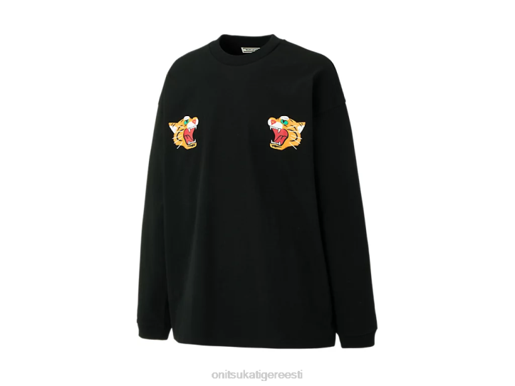 mehed must Onitsuka Tiger ls graafiline tee Riietus 4FRB431