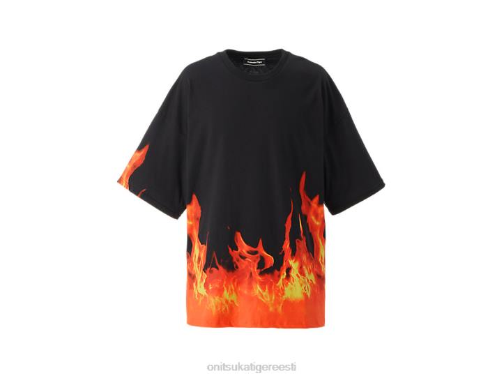 mehed must/oranž Onitsuka Tiger ss graafiline tee Riietus 4FRB465