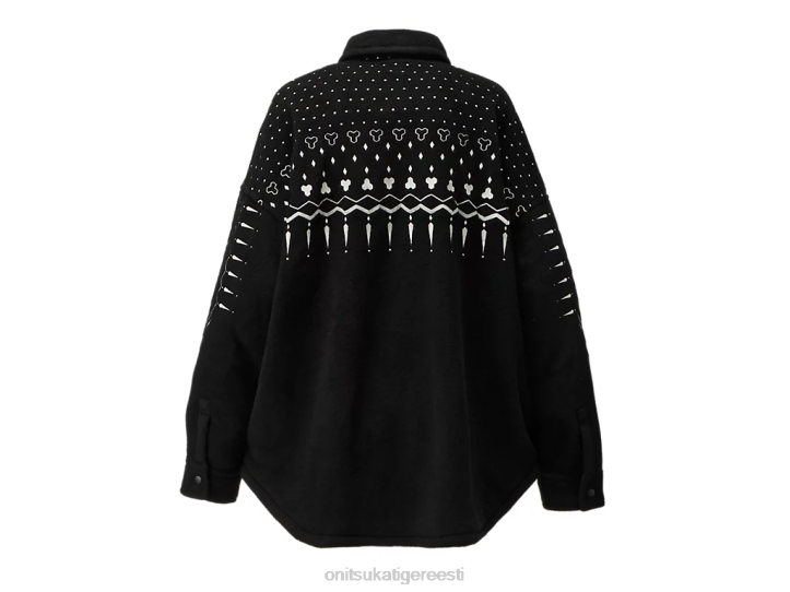 mehed must valge Onitsuka Tiger ülisuur särk Riietus 4FRB448