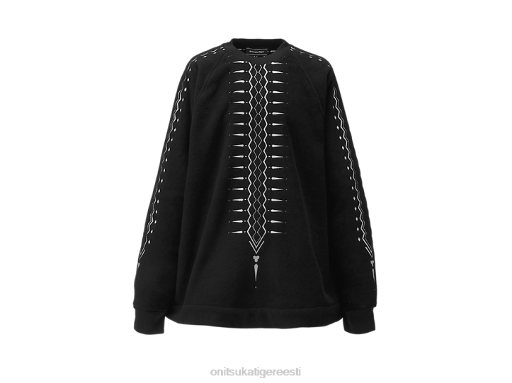 mehed must valge Onitsuka Tiger ülisuur top Riietus 4FRB429