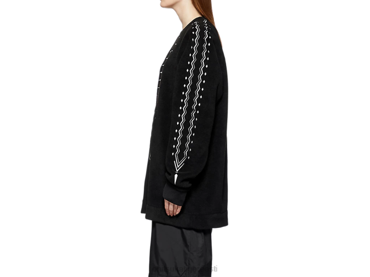 mehed must valge Onitsuka Tiger ülisuur top Riietus 4FRB429