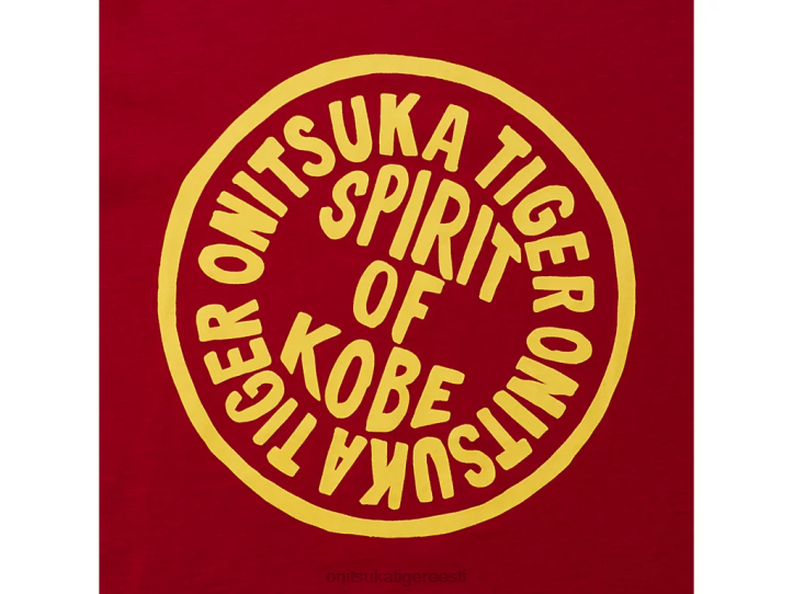 mehed punane Onitsuka Tiger graafiline tee Riietus 4FRB441