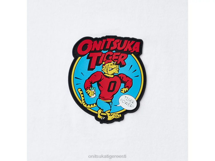 mehed valge Onitsuka Tiger ls graafiline tee Riietus 4FRB440