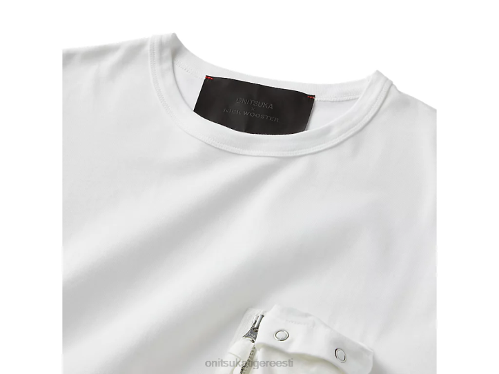 mehed valge Onitsuka Tiger ls tee Riietus 4FRB381