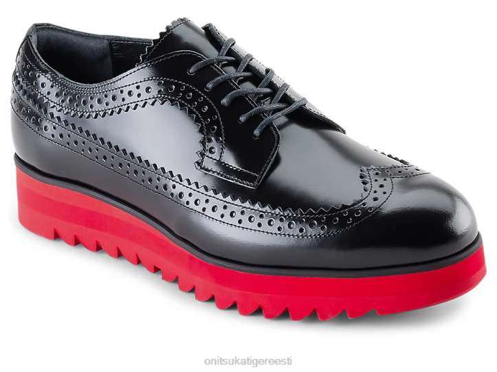 naised must/klassikaline punane Onitsuka Tiger brogue kingad 4FRB539