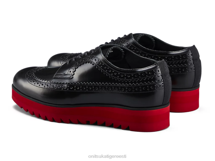 naised must/klassikaline punane Onitsuka Tiger brogue kingad 4FRB539