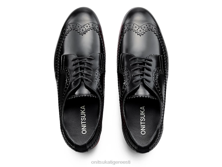 naised must/klassikaline punane Onitsuka Tiger brogue kingad 4FRB539