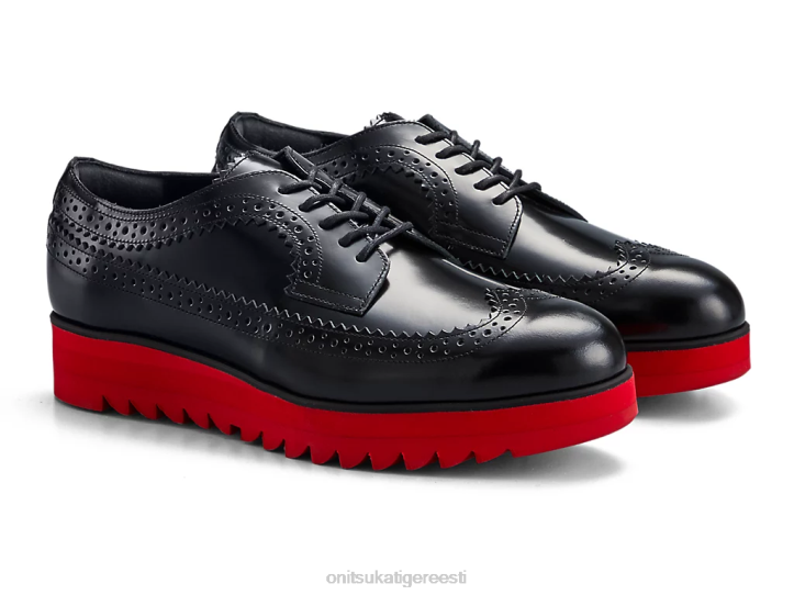 naised must/klassikaline punane Onitsuka Tiger brogue kingad 4FRB539