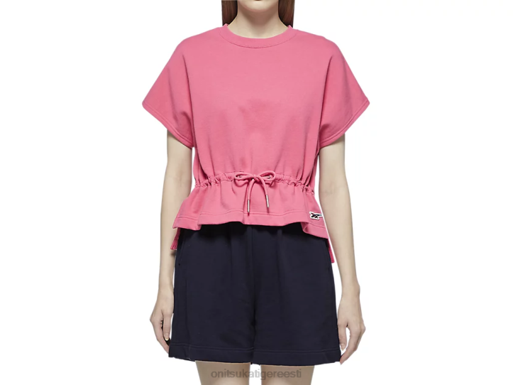 naised roosa Onitsuka Tiger oli lühikeste varrukatega topp Riietus 4FRB610