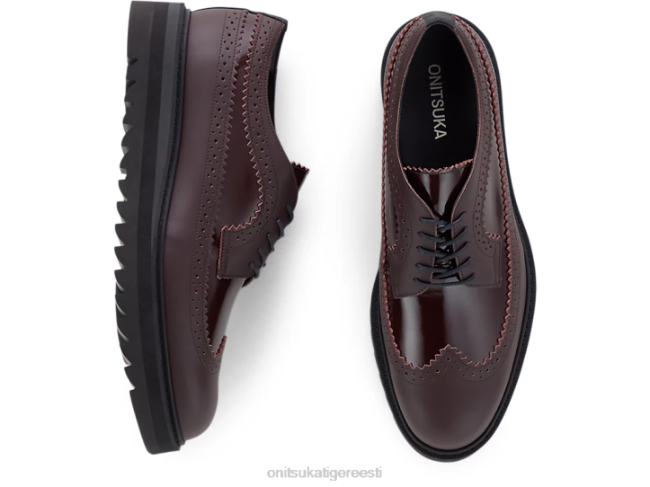 unisex Burgundia Onitsuka Tiger brogue kingad 4FRB217