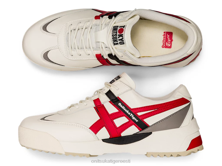 unisex kreem/klassikaline punane Onitsuka Tiger delegatsioon ex kingad 4FRB265