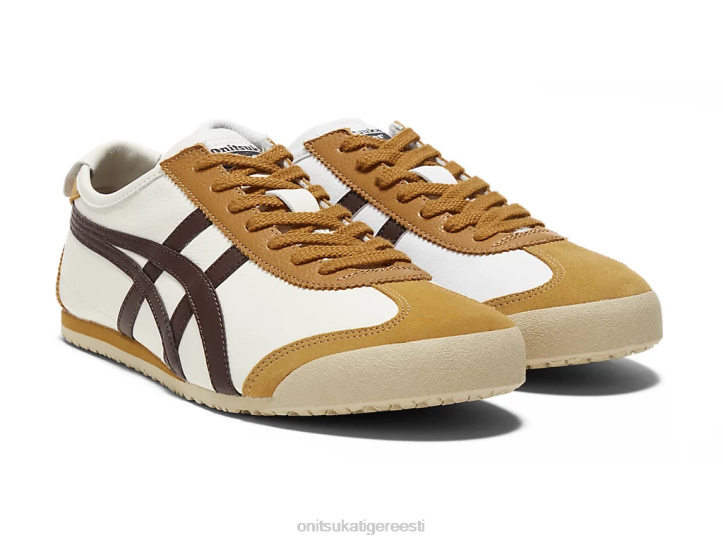 unisex kreem/lagrits pruun Onitsuka Tiger Mehhiko 66 kingad 4FRB88