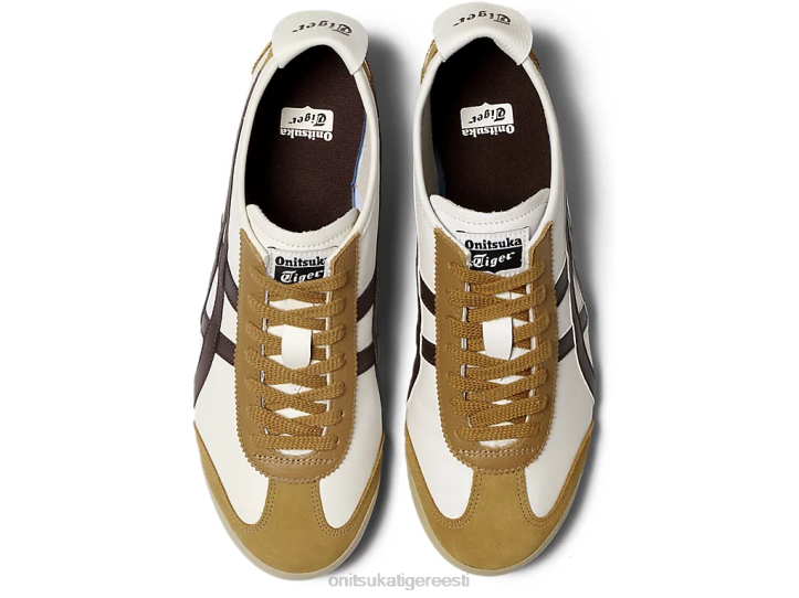 unisex kreem/lagrits pruun Onitsuka Tiger Mehhiko 66 kingad 4FRB88