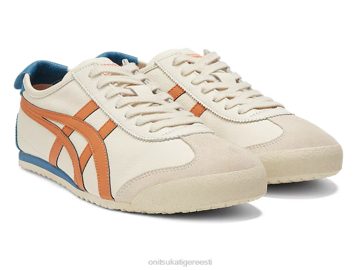 unisex kreem/roosteoranž Onitsuka Tiger Mehhiko 66 kingad 4FRB55