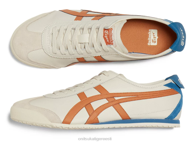 unisex kreem/roosteoranž Onitsuka Tiger Mehhiko 66 kingad 4FRB55