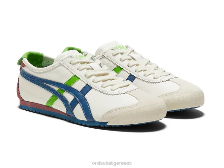 unisex kreemjas/mako sinine Onitsuka Tiger Mehhiko 66 kingad 4FRB85