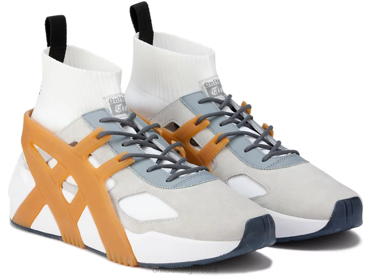 unisex liustik grey/tan presidio Onitsuka Tiger suure logoga treener 2.0 sokk kingad 4FRB244