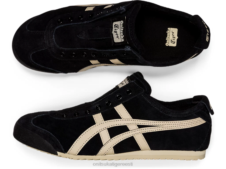 unisex must/kitt Onitsuka Tiger mehhiko 66 slip-on kingad 4FRB168