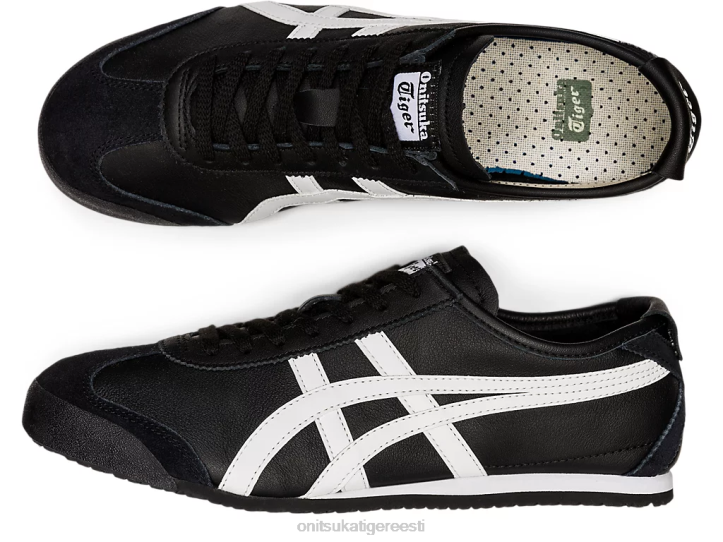 unisex must valge Onitsuka Tiger Mehhiko 66 kingad 4FRB368