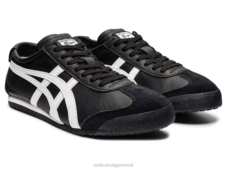unisex must valge Onitsuka Tiger Mehhiko 66 kingad 4FRB46