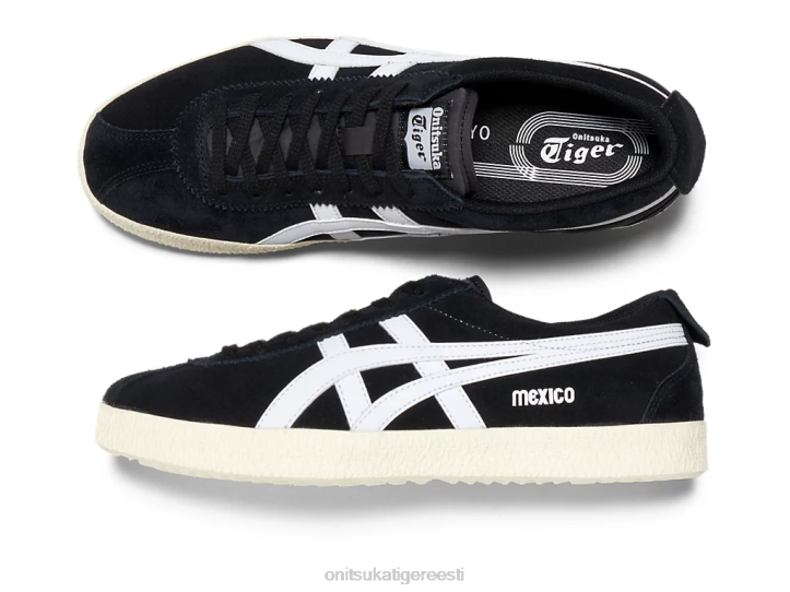 unisex must valge Onitsuka Tiger Mehhiko delegatsioon kingad 4FRB49