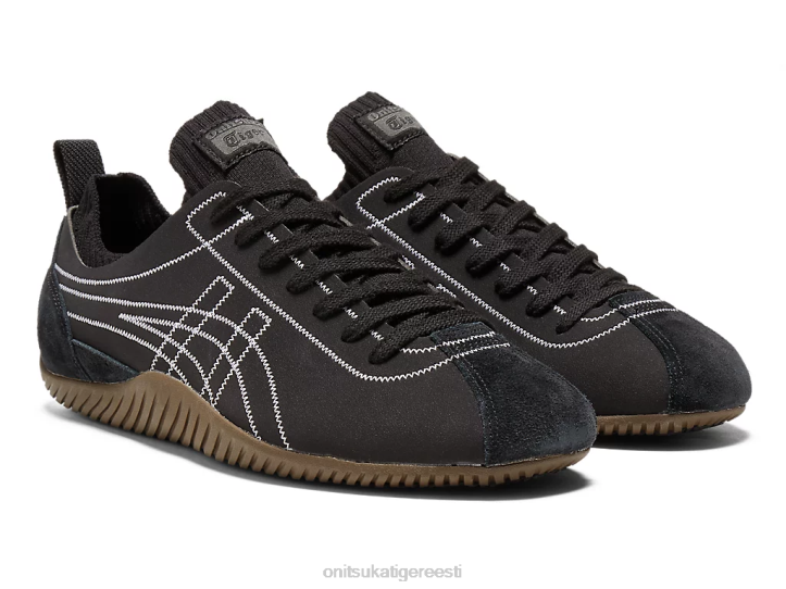 unisex must valge Onitsuka Tiger küünis kingad 4FRB41