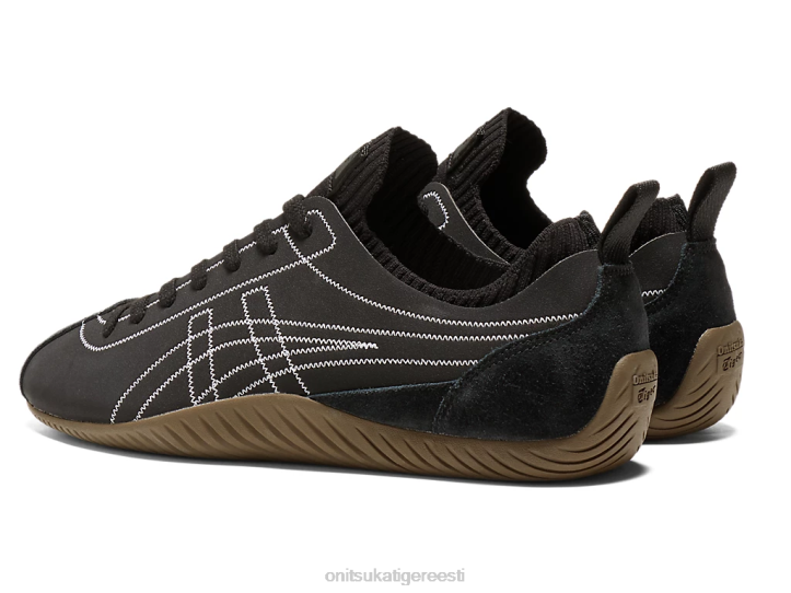 unisex must valge Onitsuka Tiger küünis kingad 4FRB41
