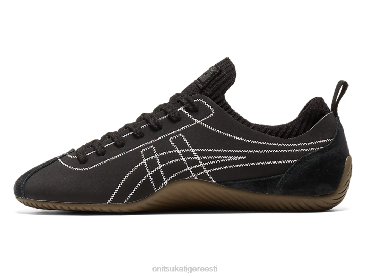 unisex must valge Onitsuka Tiger küünis kingad 4FRB41