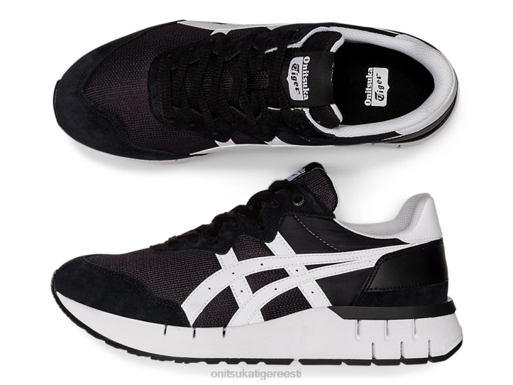 unisex must valge Onitsuka Tiger rebilac jooksja kingad 4FRB245