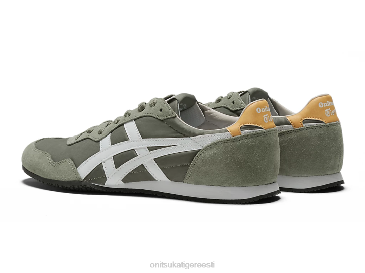 unisex põletatud oliiv/valge Onitsuka Tiger serrano kingad 4FRB76