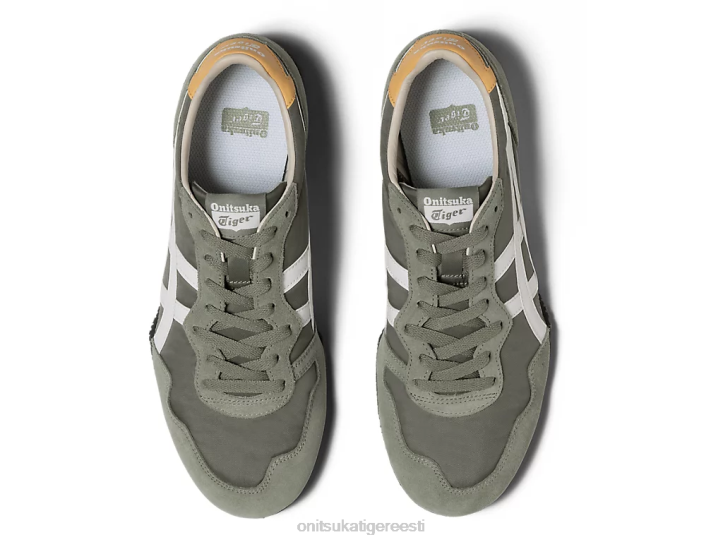 unisex põletatud oliiv/valge Onitsuka Tiger serrano kingad 4FRB76