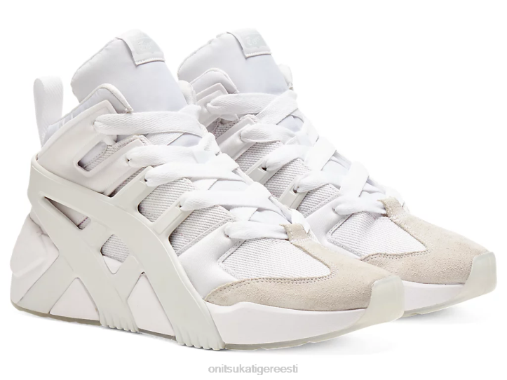 unisex valge Onitsuka Tiger suure logoga treener punnis kingad 4FRB200