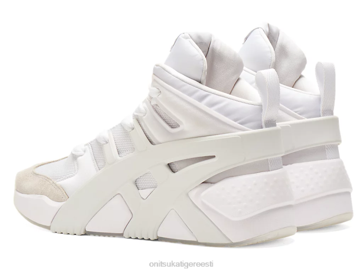 unisex valge Onitsuka Tiger suure logoga treener punnis kingad 4FRB200