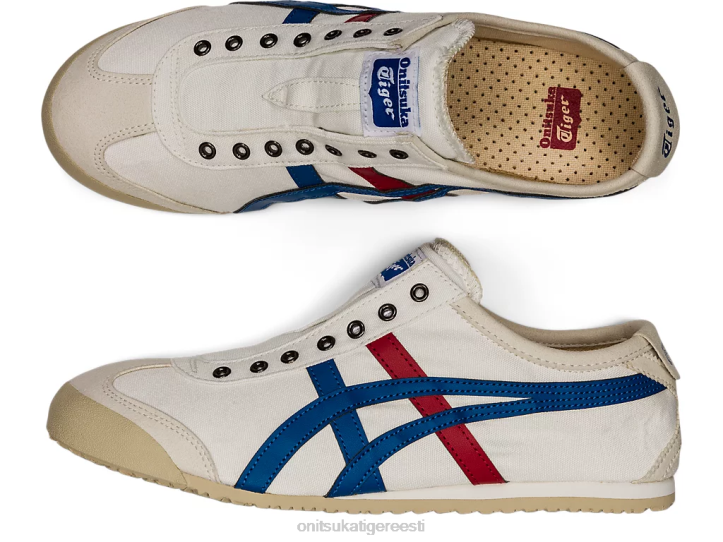 unisex valge/kolmevärviline Onitsuka Tiger mehhiko 66 slip-on kingad 4FRB361