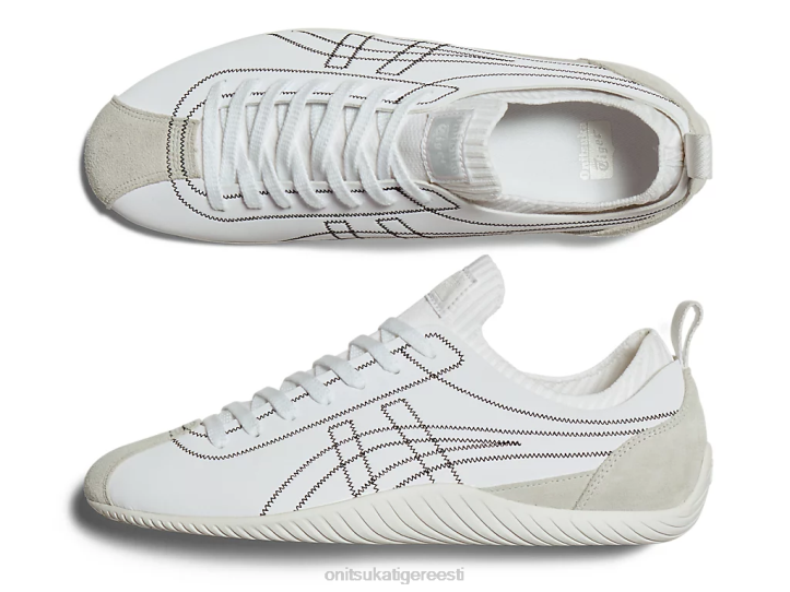 unisex valge must Onitsuka Tiger küünis kingad 4FRB38