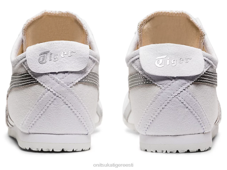 unisex valge/puhas hõbe Onitsuka Tiger mehhiko 66 slip-on kingad 4FRB181