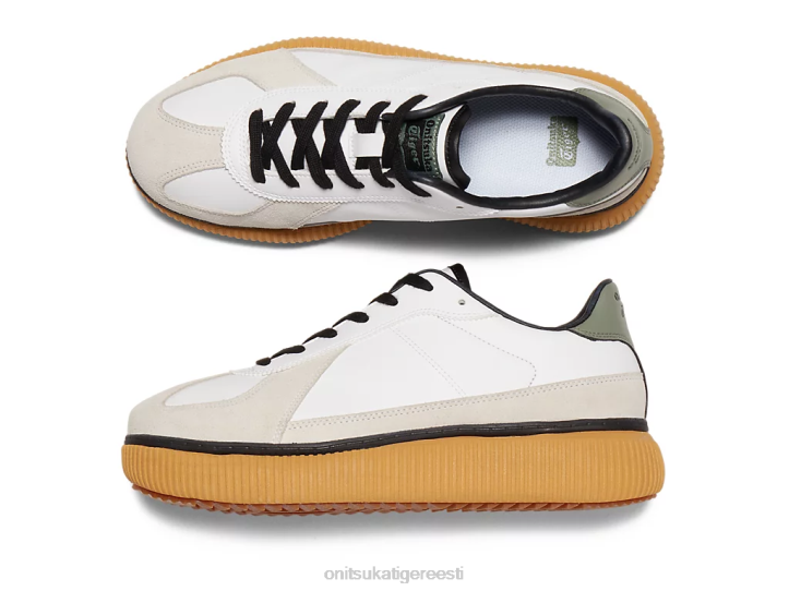 unisex valge/samblikroheline Onitsuka Tiger õrnus kingad 4FRB536