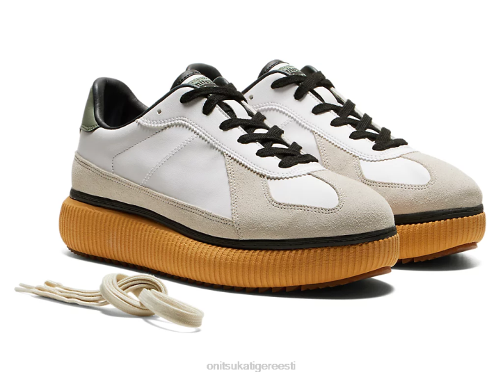 unisex valge/samblikroheline Onitsuka Tiger õrnus kingad 4FRB536