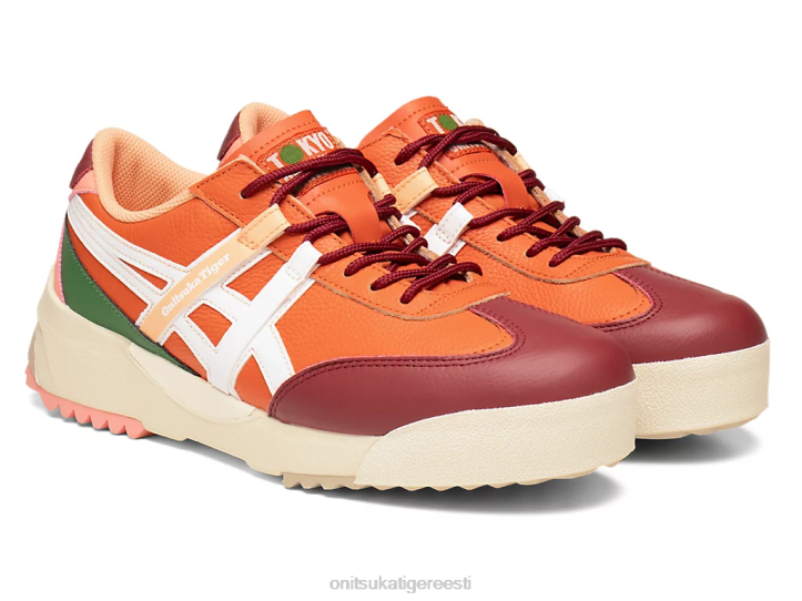 unisex vermiljon tomat/valge Onitsuka Tiger delegatsioon ex kingad 4FRB107