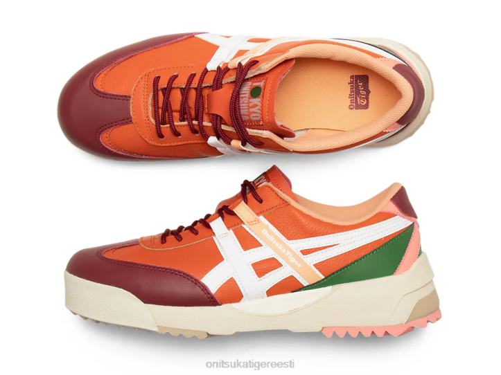unisex vermiljon tomat/valge Onitsuka Tiger delegatsioon ex kingad 4FRB107