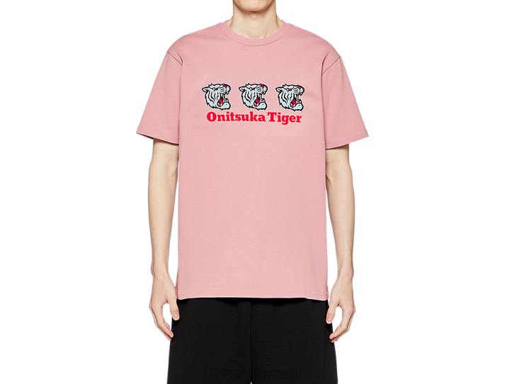 unisex heleroosa Onitsuka Tiger graafiline tee Riietus 4FRB391
