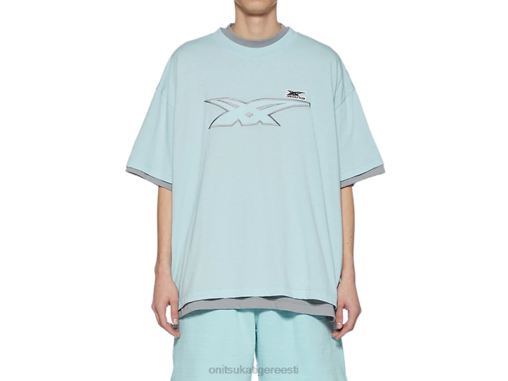 unisex helesinine/hall Onitsuka Tiger ss top Riietus 4FRB411