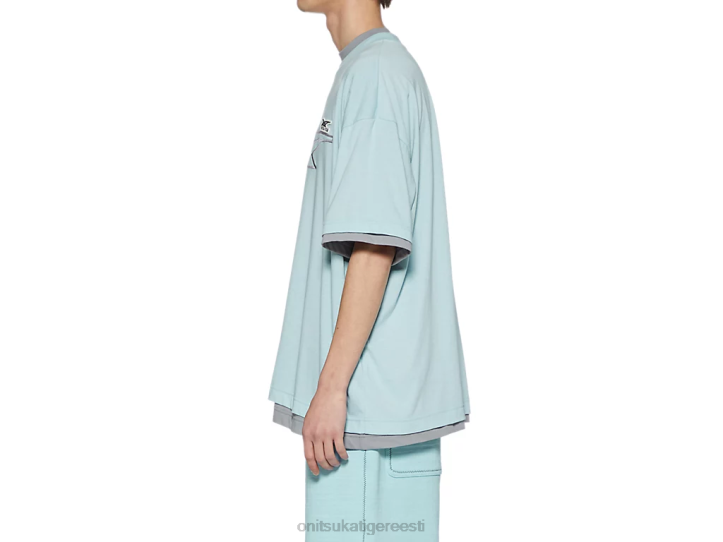 unisex helesinine/hall Onitsuka Tiger ss top Riietus 4FRB411